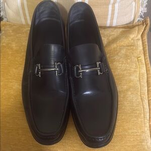 Salvatore Ferragamo Black Leather Loafers